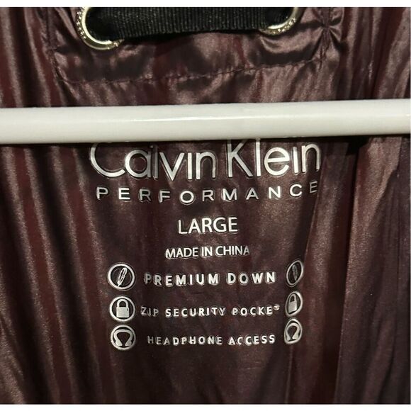 Women’s Metallic Plum Calvin Klein Performance Premium Down Filled Double Zipper - Picture 7 of 8